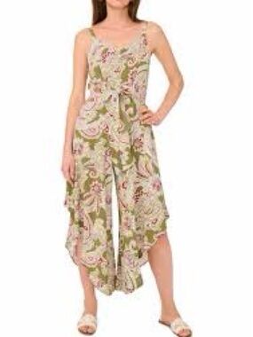 Vince Camuto Paisley Handkerchief Midi Dress Size S